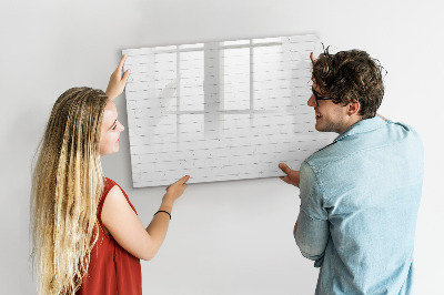 Decoratief glazen wandbord beschrijfbaar en magnetisch Bord voor foto's en notities