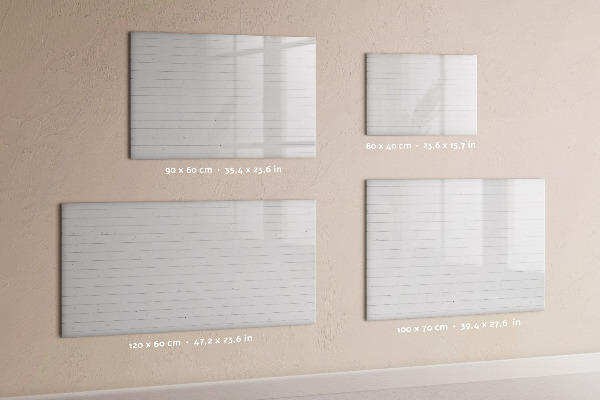 Decoratief glazen wandbord beschrijfbaar en magnetisch Bord voor foto's en notities