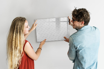 Decoratief glazen wandbord beschrijfbaar en magnetisch Bord voor foto's en notities
