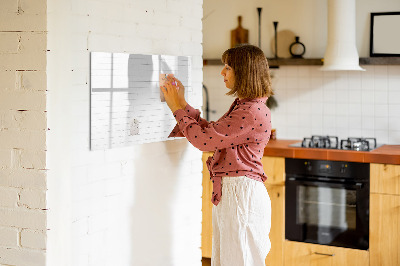 Decoratief glazen wandbord beschrijfbaar en magnetisch Bord voor foto's en notities