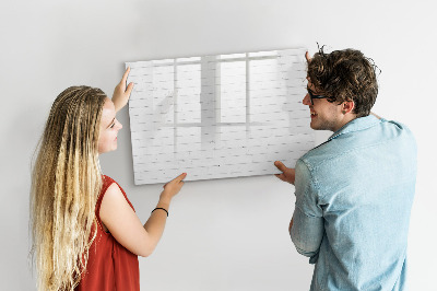 Decoratief glazen wandbord beschrijfbaar en magnetisch Bord voor foto's en notities