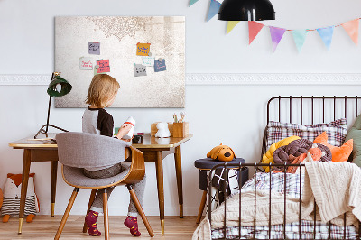 Decoratief glazen wandbord beschrijfbaar en magnetisch Notitie- en fotobord