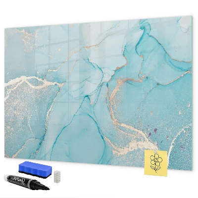 Memobord van glas met print inclusief neodymium magneten Een kleurrijk prikbord voor notities en foto's