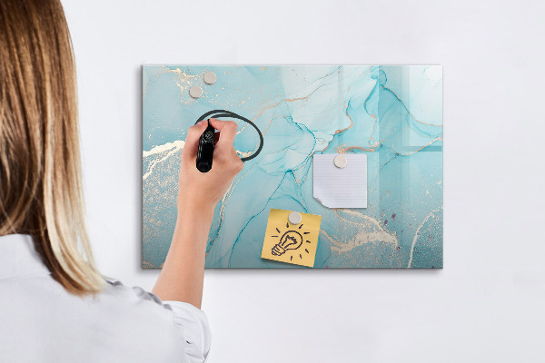 Memobord van glas met print inclusief neodymium magneten Een kleurrijk prikbord voor notities en foto's