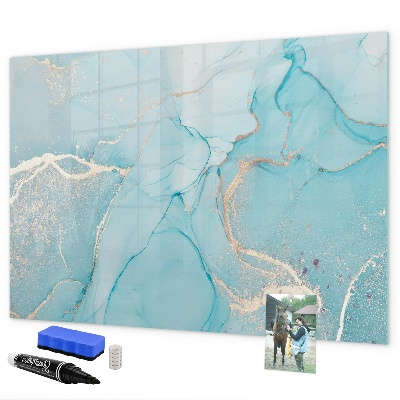 Memobord van glas met print inclusief neodymium magneten Een kleurrijk prikbord voor notities en foto's