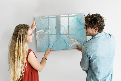 Memobord van glas met print inclusief neodymium magneten Een kleurrijk prikbord voor notities en foto's