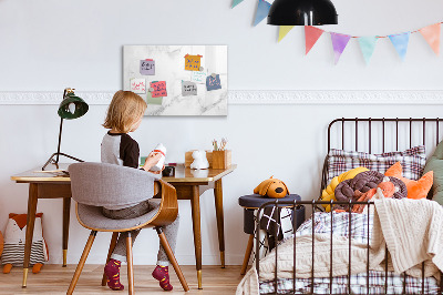 Memobord van glas met print inclusief neodymium magneten Modern prikbord voor notities en foto's