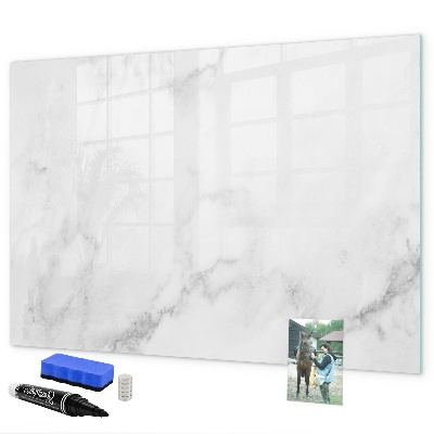 Memobord van glas met print inclusief neodymium magneten Modern prikbord voor notities en foto's