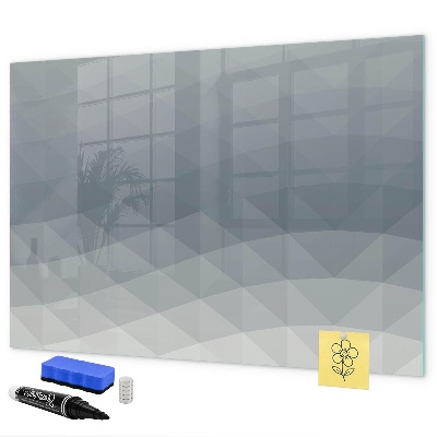 Decoratief glazen wandbord beschrijfbaar en magnetisch Herinneringen vastleggen in een moderne stijl.