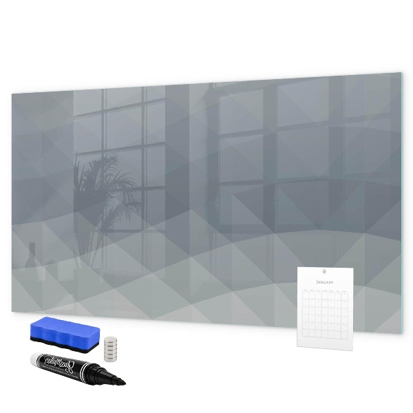 Decoratief glazen wandbord beschrijfbaar en magnetisch Herinneringen vastleggen in een moderne stijl.
