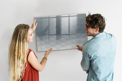 Decoratief glazen wandbord beschrijfbaar en magnetisch Herinneringen vastleggen in een moderne stijl.