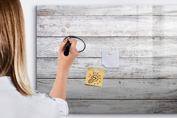 Memobord van glas met print inclusief neodymium magneten Stijlvol bord voor foto's en notities