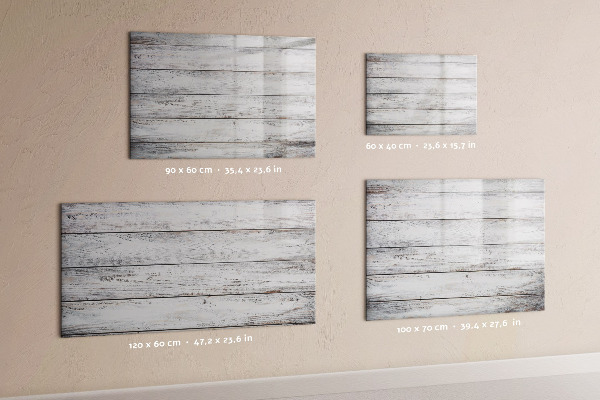 Memobord van glas met print inclusief neodymium magneten Stijlvol bord voor foto's en notities