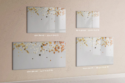 Decoratief glazen wandbord beschrijfbaar en magnetisch Creatief moodboard voor foto's en notities