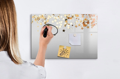 Decoratief glazen wandbord beschrijfbaar en magnetisch Creatief moodboard voor foto's en notities
