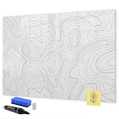 Decoratief glazen wandbord beschrijfbaar en magnetisch Modern fotodisplaybord