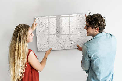 Decoratief glazen wandbord beschrijfbaar en magnetisch Modern fotodisplaybord