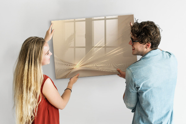 Decoratief glazen wandbord beschrijfbaar en magnetisch Modern prikbord voor notities en foto's