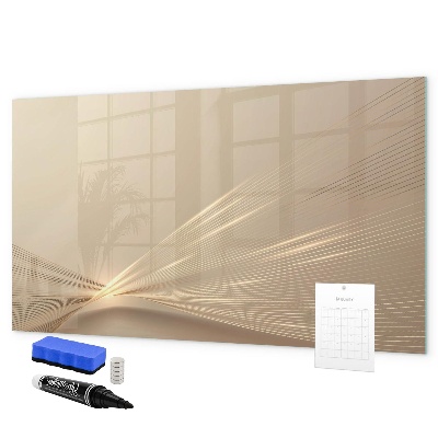 Decoratief glazen wandbord beschrijfbaar en magnetisch Modern prikbord voor notities en foto's