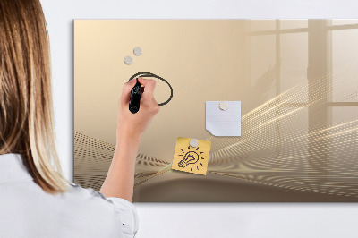 Decoratief glazen wandbord beschrijfbaar en magnetisch Modern prikbord voor notities en foto's