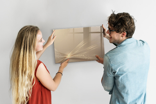 Decoratief glazen wandbord beschrijfbaar en magnetisch Modern prikbord voor notities en foto's