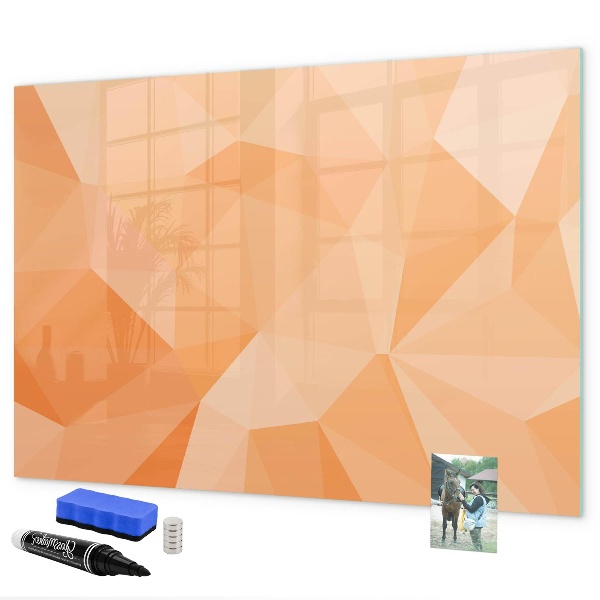 Memobord van glas met print inclusief neodymium magneten Een kleurrijk bord voor het presenteren van foto's