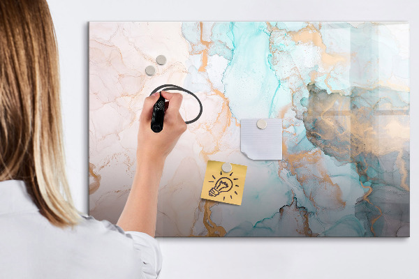 Decoratief glazen wandbord beschrijfbaar en magnetisch Stijlvol bord voor foto's en notities