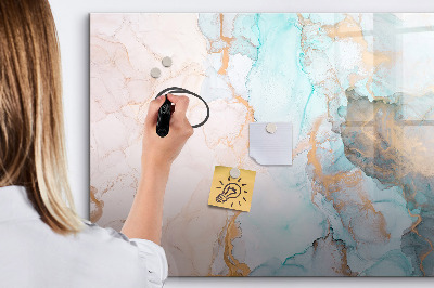 Decoratief glazen wandbord beschrijfbaar en magnetisch Stijlvol bord voor foto's en notities