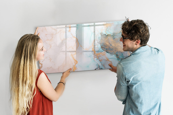 Decoratief glazen wandbord beschrijfbaar en magnetisch Stijlvol bord voor foto's en notities