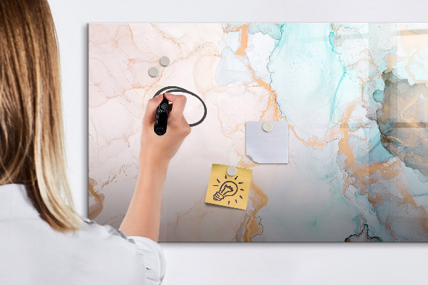 Decoratief glazen wandbord beschrijfbaar en magnetisch Stijlvol bord voor foto's en notities