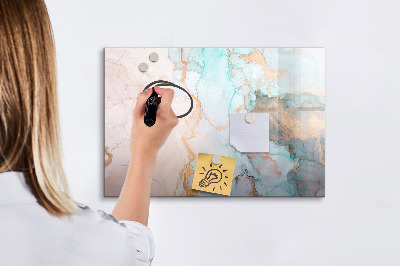 Decoratief glazen wandbord beschrijfbaar en magnetisch Stijlvol bord voor foto's en notities