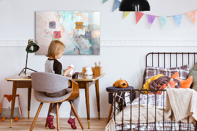Decoratief glazen wandbord beschrijfbaar en magnetisch Stijlvol bord voor foto's en notities