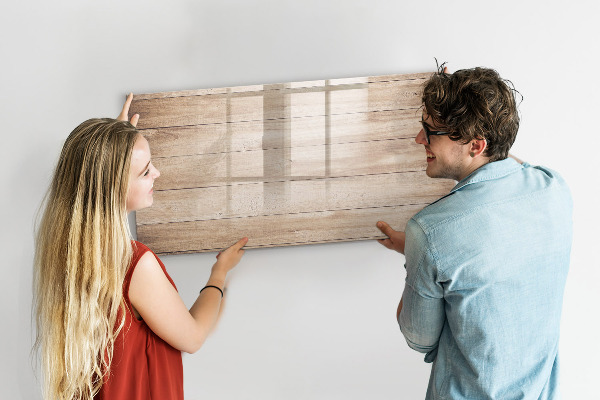 Decoratief glazen wandbord beschrijfbaar en magnetisch Een stijlvol bord voor notities en foto's