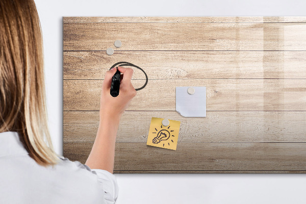 Decoratief glazen wandbord beschrijfbaar en magnetisch Een stijlvol bord voor notities en foto's