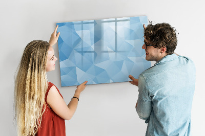 Decoratief glazen wandbord beschrijfbaar en magnetisch Een kleurrijk prikbord voor notities en foto's