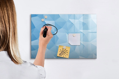 Decoratief glazen wandbord beschrijfbaar en magnetisch Een kleurrijk prikbord voor notities en foto's