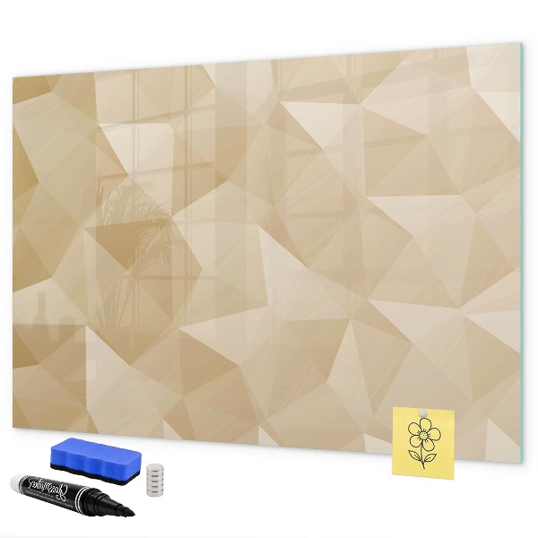 Memobord van glas met print inclusief neodymium magneten Modern prikbord voor notities en foto's