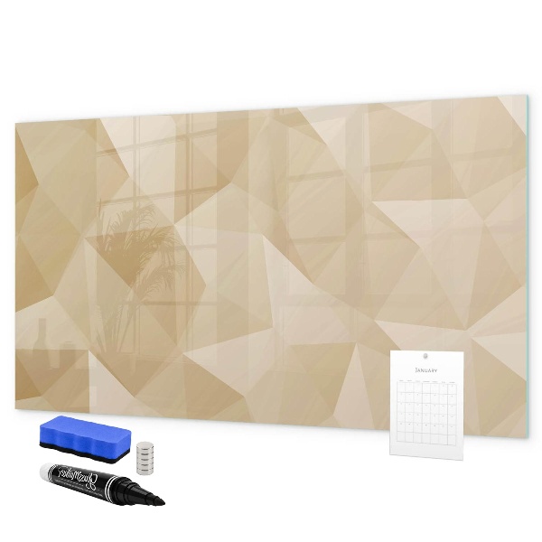 Memobord van glas met print inclusief neodymium magneten Modern prikbord voor notities en foto's