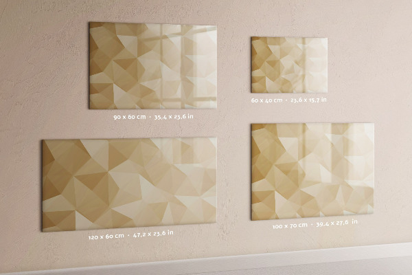 Memobord van glas met print inclusief neodymium magneten Modern prikbord voor notities en foto's