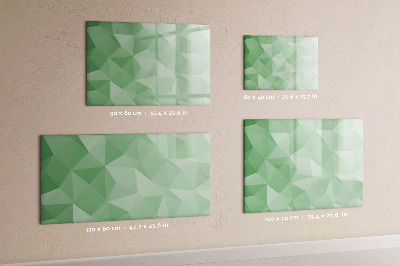 Decoratief glazen wandbord beschrijfbaar en magnetisch Een kleurrijk prikbord voor foto's en notities