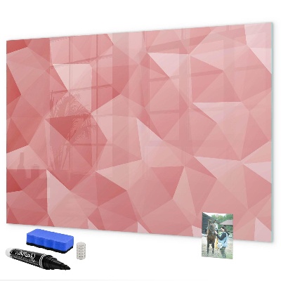Memobord van glas met print inclusief neodymium magneten Een kleurrijk prikbord voor notities en foto's