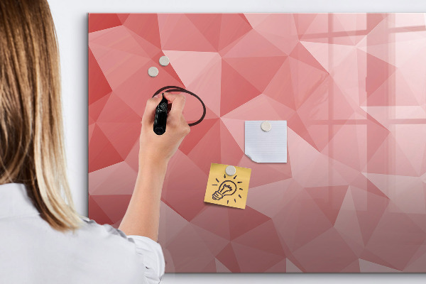 Memobord van glas met print inclusief neodymium magneten Een kleurrijk prikbord voor notities en foto's