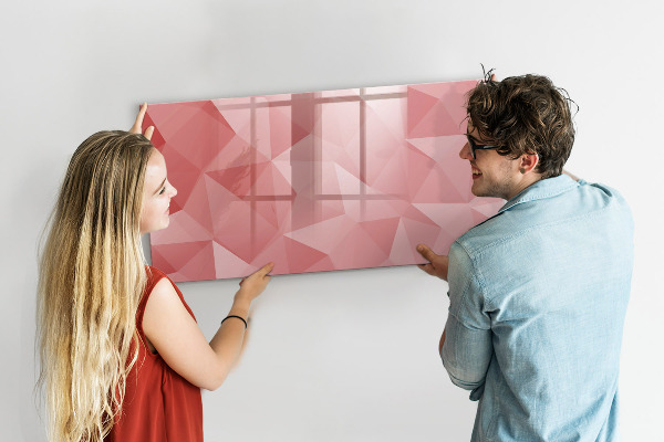 Memobord van glas met print inclusief neodymium magneten Een kleurrijk prikbord voor notities en foto's