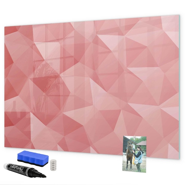 Memobord van glas met print inclusief neodymium magneten Een kleurrijk prikbord voor notities en foto's