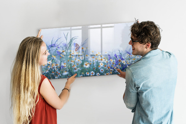 Memobord van glas met print inclusief neodymium magneten Een creatieve ruimte voor herinneringen en foto's
