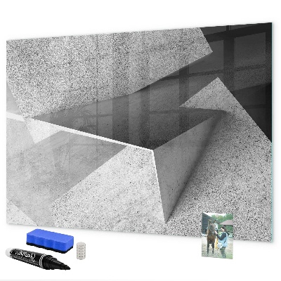 Decoratief glazen wandbord beschrijfbaar en magnetisch Een wereldkaart met persoonlijke herinneringen.