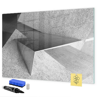 Decoratief glazen wandbord beschrijfbaar en magnetisch Modern prikbord voor notities en foto's
