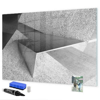 Decoratief glazen wandbord beschrijfbaar en magnetisch Modern prikbord voor notities en foto's