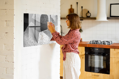 Decoratief glazen wandbord beschrijfbaar en magnetisch Modern prikbord voor notities en foto's