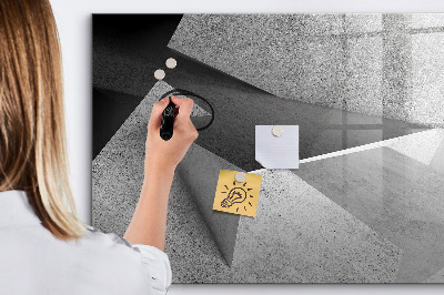 Decoratief glazen wandbord beschrijfbaar en magnetisch Modern prikbord voor notities en foto's
